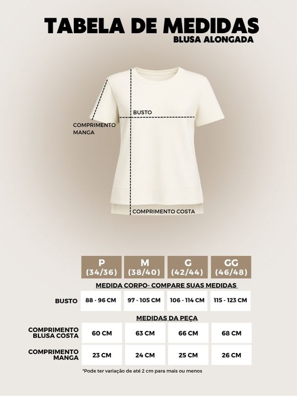 Tabela de Medidas