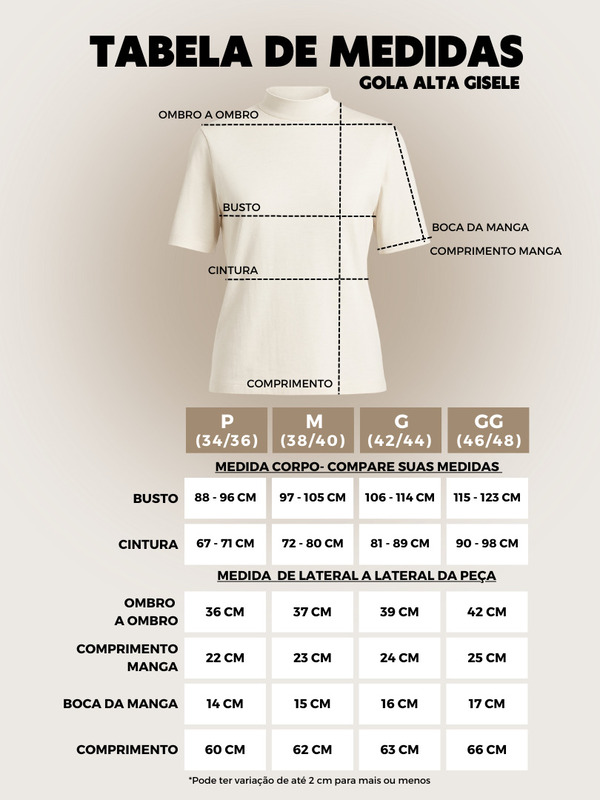 Tabela de Medidas