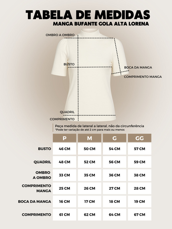 Tabela de Medidas