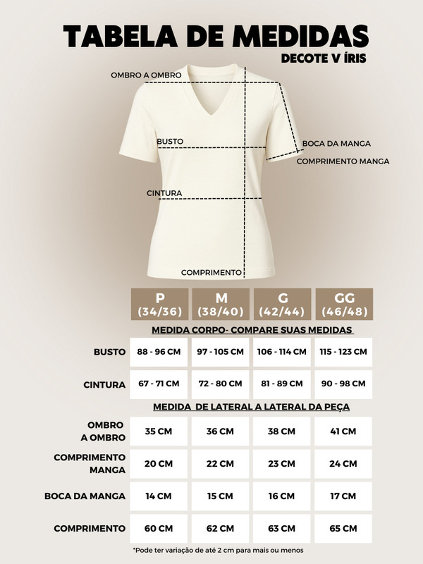 Tabela de Medidas