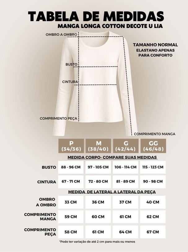 Tabela de Medidas