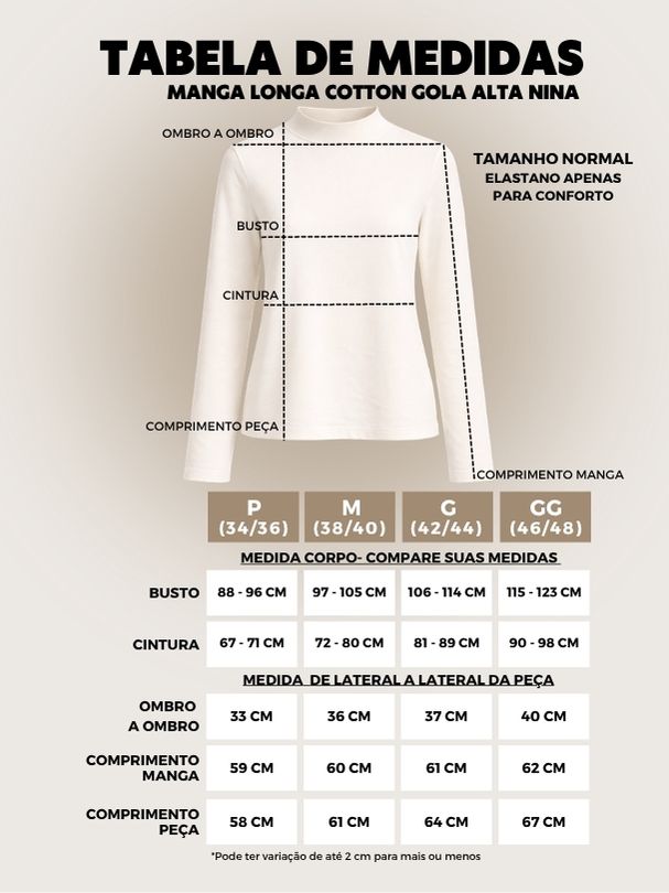 Tabela de Medidas
