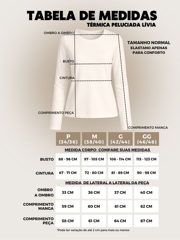 Tabela de Medidas