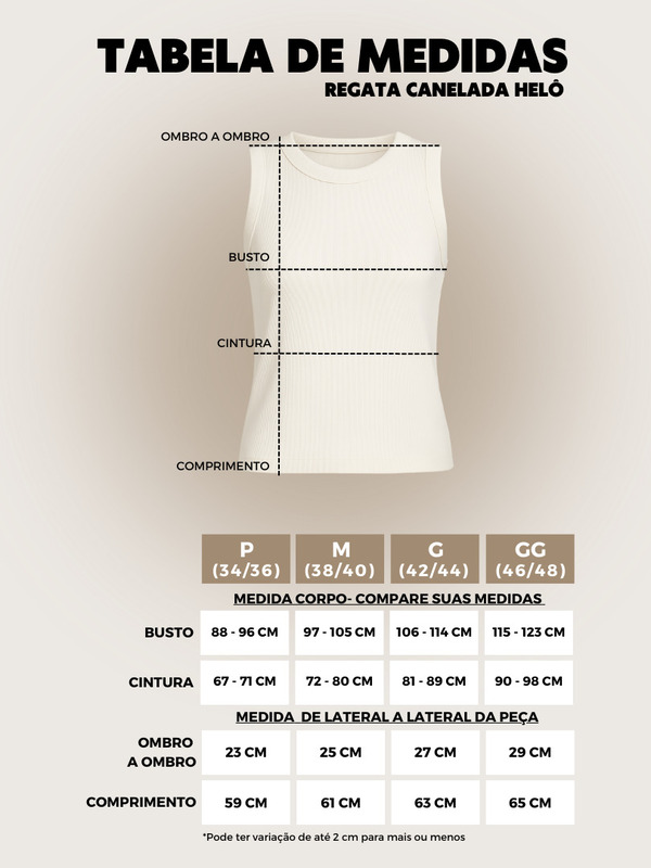 Tabela de Medidas