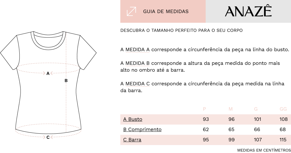 Tabela de Medidas