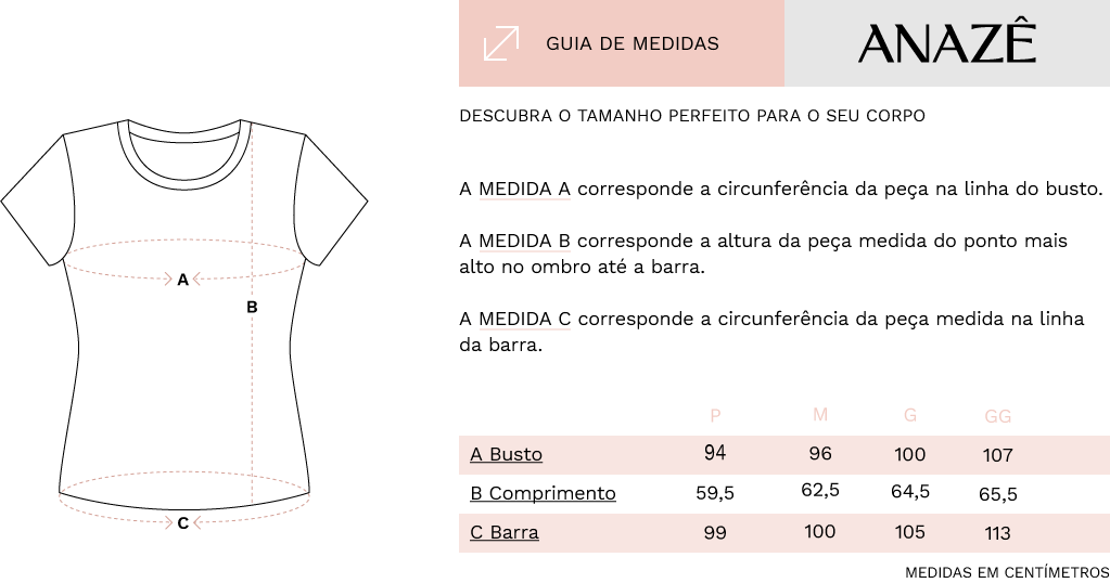 Tabela de Medidas