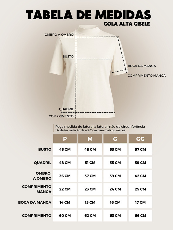 Tabela de Medidas